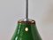 Small Vintage Industrial Green Enamel Pendant Light, 1960s 8