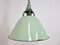 Large Vintage Industrial Green Enamel Pendant Light, 1960s, Image 12