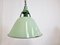 Large Vintage Industrial Green Enamel Pendant Light, 1960s 11