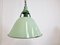 Large Vintage Industrial Green Enamel Pendant Light, 1960s, Image 11