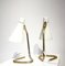 Mid-Century Brass and Metal Table Lamps by Guiseppe Ostuni, Italy, 1950s, Set of 2 3
