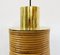 Lampada a sospensione moderna in ottone e bambù, Immagine 2