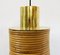 Modern Italian Brass and Bamboo Pendant Lamp, Image 2