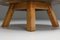 Rustic Mid-Century Modern Wabi-Sabi Wooden Round Coffee Table, 1950s 7