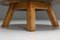 Rustic Mid-Century Modern Wabi-Sabi Wooden Round Coffee Table, 1950s, Image 7