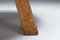 Rustikaler runder Mid-Century Wabi-Sabi Couchtisch aus Holz, 1950er 5