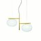 Soto Suspension Lamp Alba Double Arm Brass by Mariana Pellegrino for Oluce 3