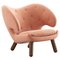 Pelican Chair Upholstered in Wood and Fabric by Finn Juhl for Design M 1