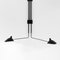 Black Five Rotating Straight Arms Wall Lamp by Serge Mouille for Indoor 6
