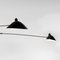 Black Five Rotating Straight Arms Wall Lamp by Serge Mouille for Indoor 3