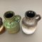Vintage Fat Lava Pottery 414-16 Vases by Scheurich, Germany, Set of 5 6