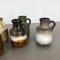 Vintage Fat Lava Pottery 414-16 Vases by Scheurich, Germany, Set of 5 11