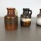 Vintage Fat Lava Pottery 414-16 Vases by Scheurich, Germany, Set of 5 10