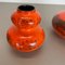 Orange Pottery Fat Lava Vases from Spara Ceramic, Germany, 1970s, Set of 2, Image 9