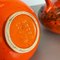 Orangefarbene Fat Lava Keramikvasen von Spara Ceramic, 1970er, 2er Set 18