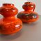 Orange Pottery Fat Lava Vases from Spara Ceramic, Germany, 1970s, Set of 2 11