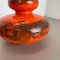 Orange Pottery Fat Lava Vases from Spara Ceramic, Germany, 1970s, Set of 2 12