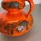 Vases Fat Lava en Poterie Orange de Spara Ceramic, Allemagne, 1970s, Set de 2 14