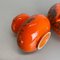 Jarrones Fat Lava de cerámica naranja de Spara Ceramic, años 70. Juego de 2, Imagen 17