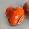 Orange Pottery Fat Lava Vases from Spara Ceramic, Germany, 1970s, Set of 2 17