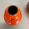 Orange Pottery Fat Lava Vases from Spara Ceramic, Germany, 1970s, Set of 2 10