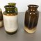 Vintage Pottery Fat Lava 213-20 Vases by Scheurich, Germany, Set of 4 16