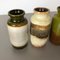 Vases Fat Lava 213-20 Vintage en Poterie par Scheurich, Allemagne, Set de 4 3