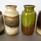 Vintage Pottery Fat Lava 213-20 Vases by Scheurich, Germany, Set of 4 5