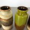 Vintage Pottery Fat Lava 213-20 Vases by Scheurich, Germany, Set of 4 4