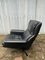 Chaise Pivotante en Cuir Noir, Italie 3