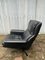 Italian Black Leather Swivel Chair 3