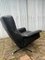 Italian Black Leather Swivel Chair 5
