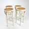 Austrian Cane and Bentwood Barstools, 1940s, Set of 4 3