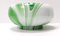 Postmodern White and Green Ashtray by Carlo Moretti, Italy 9