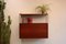 Teak Wall Shelf with Cabin Cabinet by Kajsa & Nils Strinning for String, 1960s 4