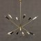 Italienische Messing Sputnik Deckenlampe, 1960er 2