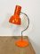 Lámpara de mesa naranja de Josef Hurka para Napako, años 60, Imagen 2