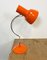 Lámpara de mesa naranja de Josef Hurka para Napako, años 60, Imagen 8