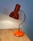 Lampada da tavolo arancione di Josef Hurka per Napako, anni '60, Immagine 17