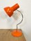Lampada da tavolo arancione di Josef Hurka per Napako, anni '60, Immagine 3