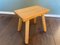 Small Vintage Solid Oak Stool, 1960s 7