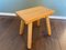 Small Vintage Solid Oak Stool, 1960s, Image 7