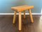 Small Vintage Solid Oak Stool, 1960s 1