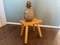 Small Vintage Solid Oak Stool, 1960s, Image 4