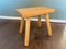 Small Vintage Solid Oak Stool, 1960s 8