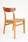 Danish CH23 Beech Teak Dining Chairs by Hans Wegner for Carl Hansen & Søn, 1950s, Set of 8, Image 1