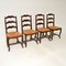 Antique French Oak Provincial Dining Chairs, Set of 4 2