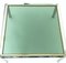 Postmodern Italian Steel Coffee Table with a Square Smoked Glass Top 5