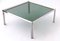 Postmodern Italian Steel Coffee Table with a Square Smoked Glass Top 1