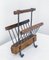French Magazine Rack in Wrought Iron and Oak, 1960s, Image 3